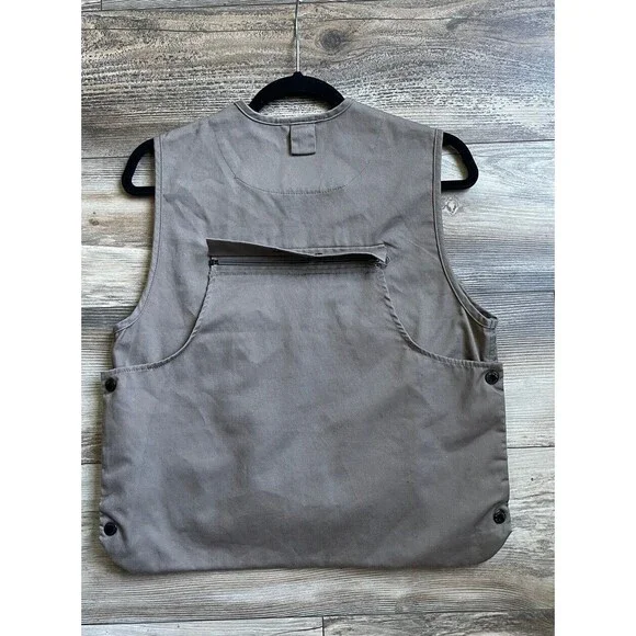 Master Sportsman Rugged Outdoor Gear Vest Mens Size XL Zipper Multi Pockets Fish - Picture 2 of 8